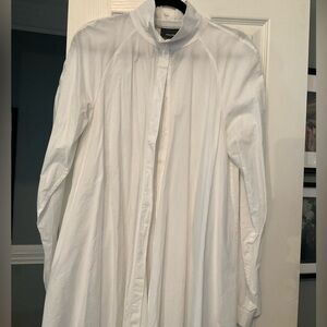 Mauve White Button-Up swing tunic